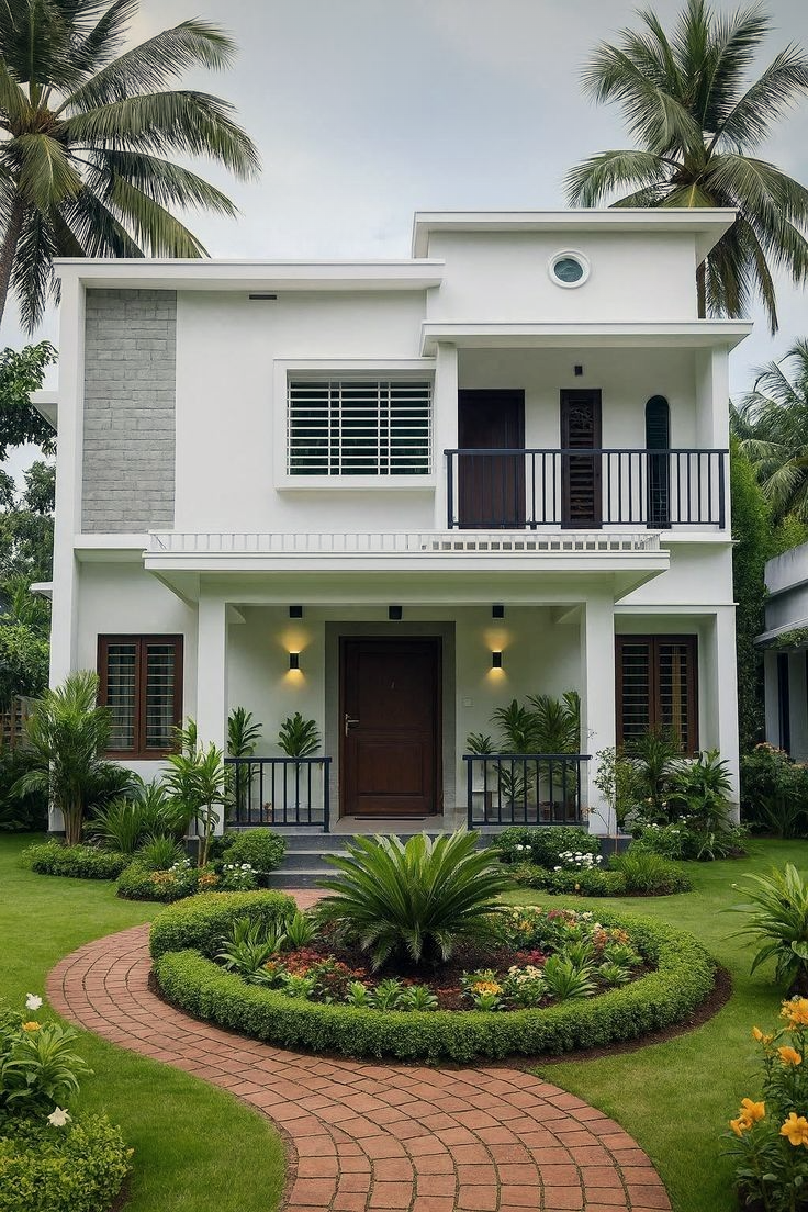The Baruah Residence — modern villa with garden and palms in Guwahati